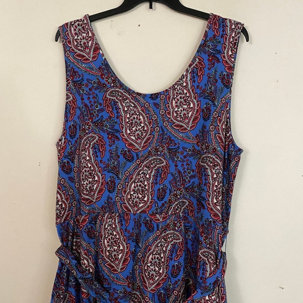 Talbots Paisley Tiered Midi Dress 3X - Picture 9 of 11